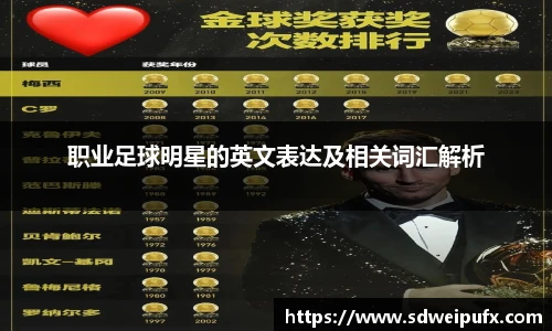 职业足球明星的英文表达及相关词汇解析